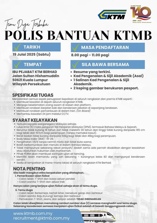 Polis bantuan ktmb